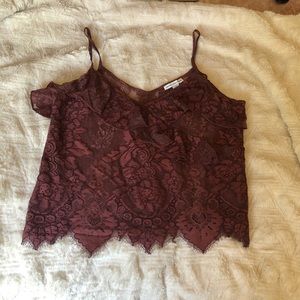 AE rust lace tank top / camisole